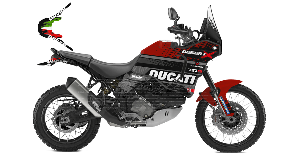 Kit déco Ducati DesertX LAB1 BLACK - Trail personnalisable