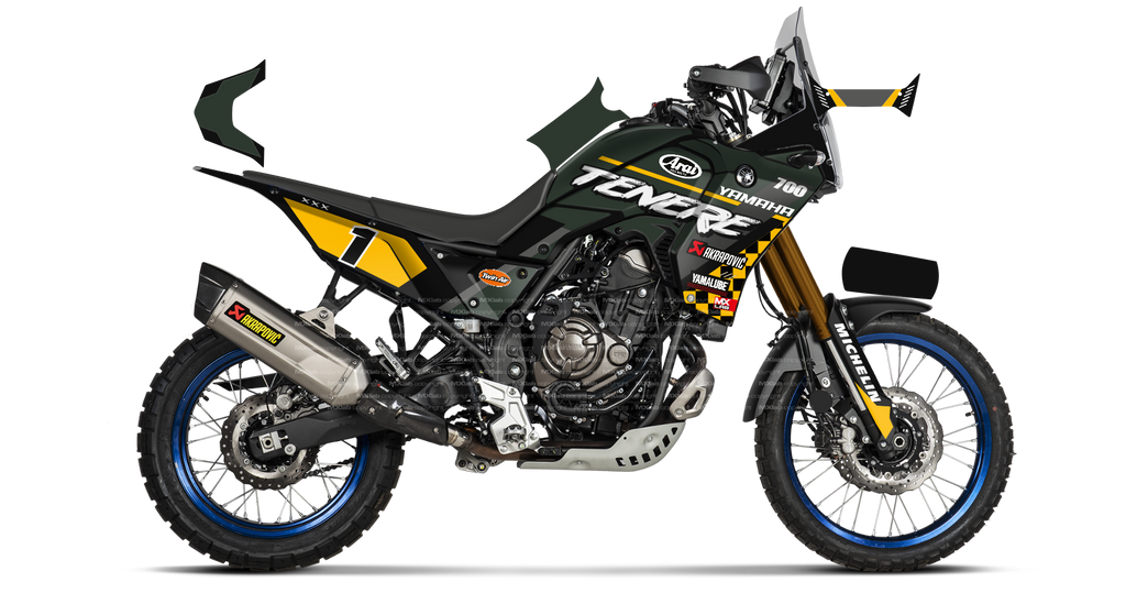 Kit déco Yamaha Ténéré 700 LAB1 KHAKI - Trail personnalisable