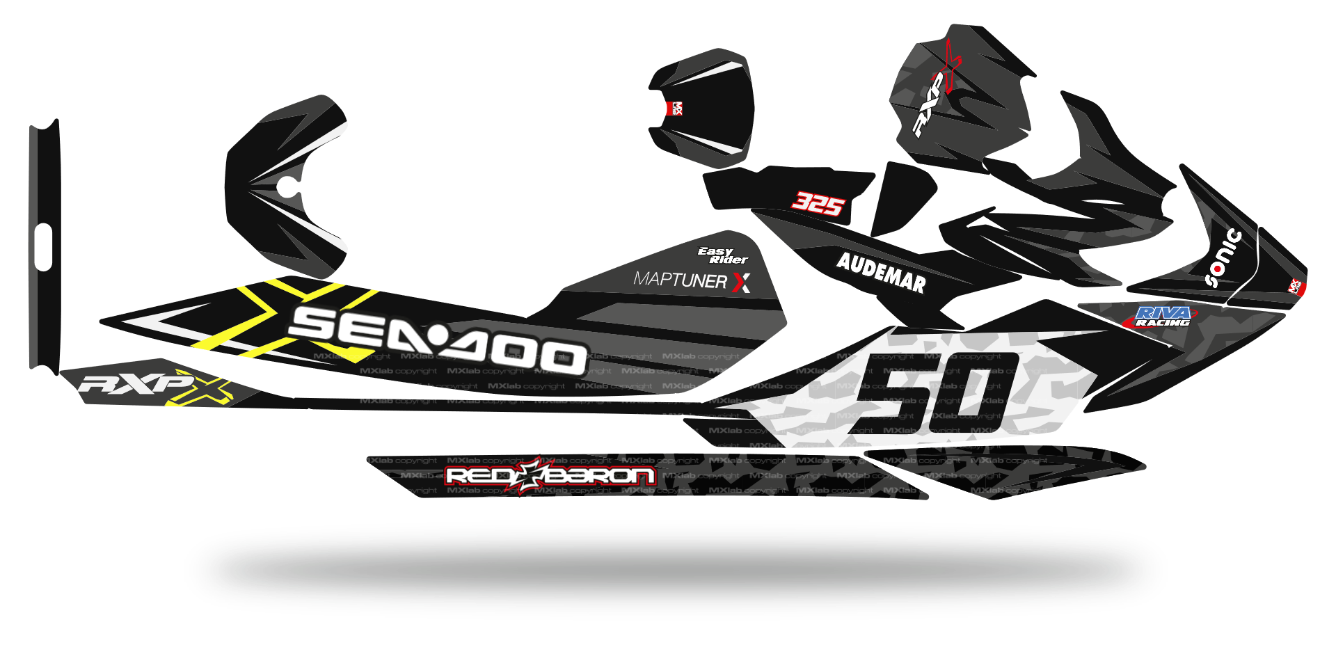 Kit déco Seadoo RXP-X 325 Lab2 black