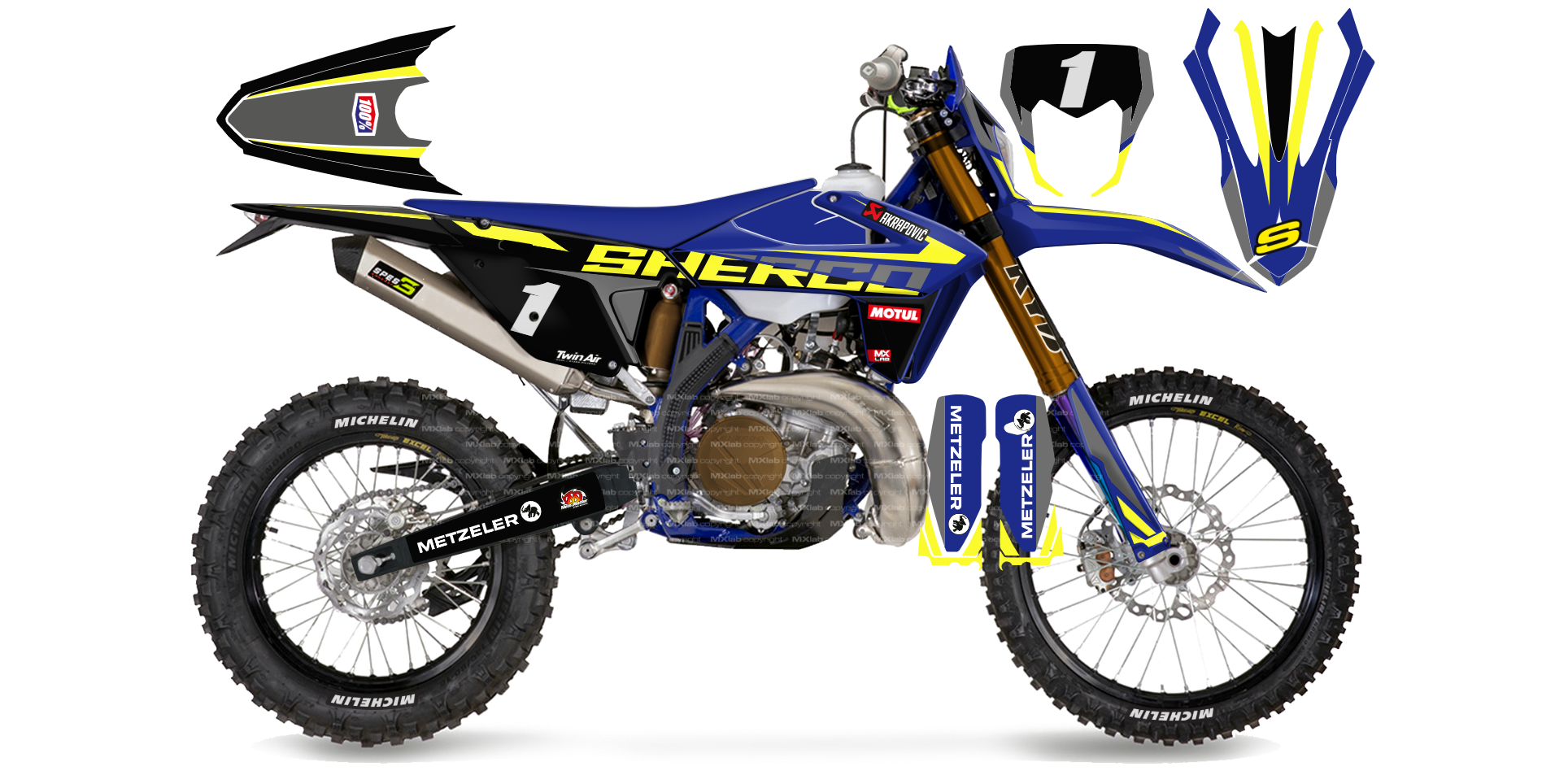 Kit déco Enduron Sherco - LAB1 BLACK