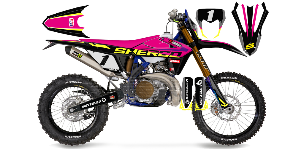 Kit déco Sherco LAB1 PINK - Enduro personnalisable