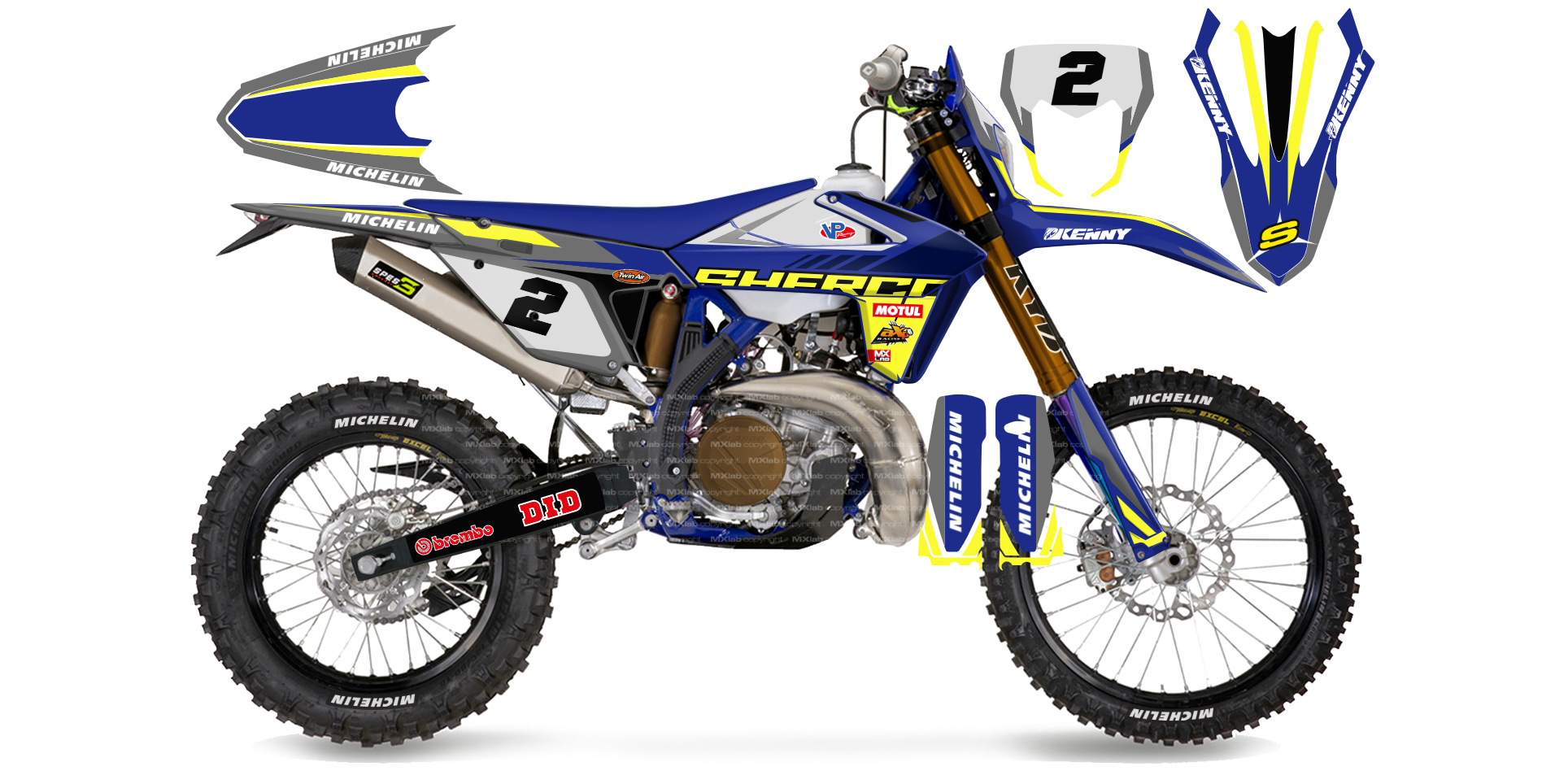 Kit déco Sherco LAB2 - Enduro personnalisable