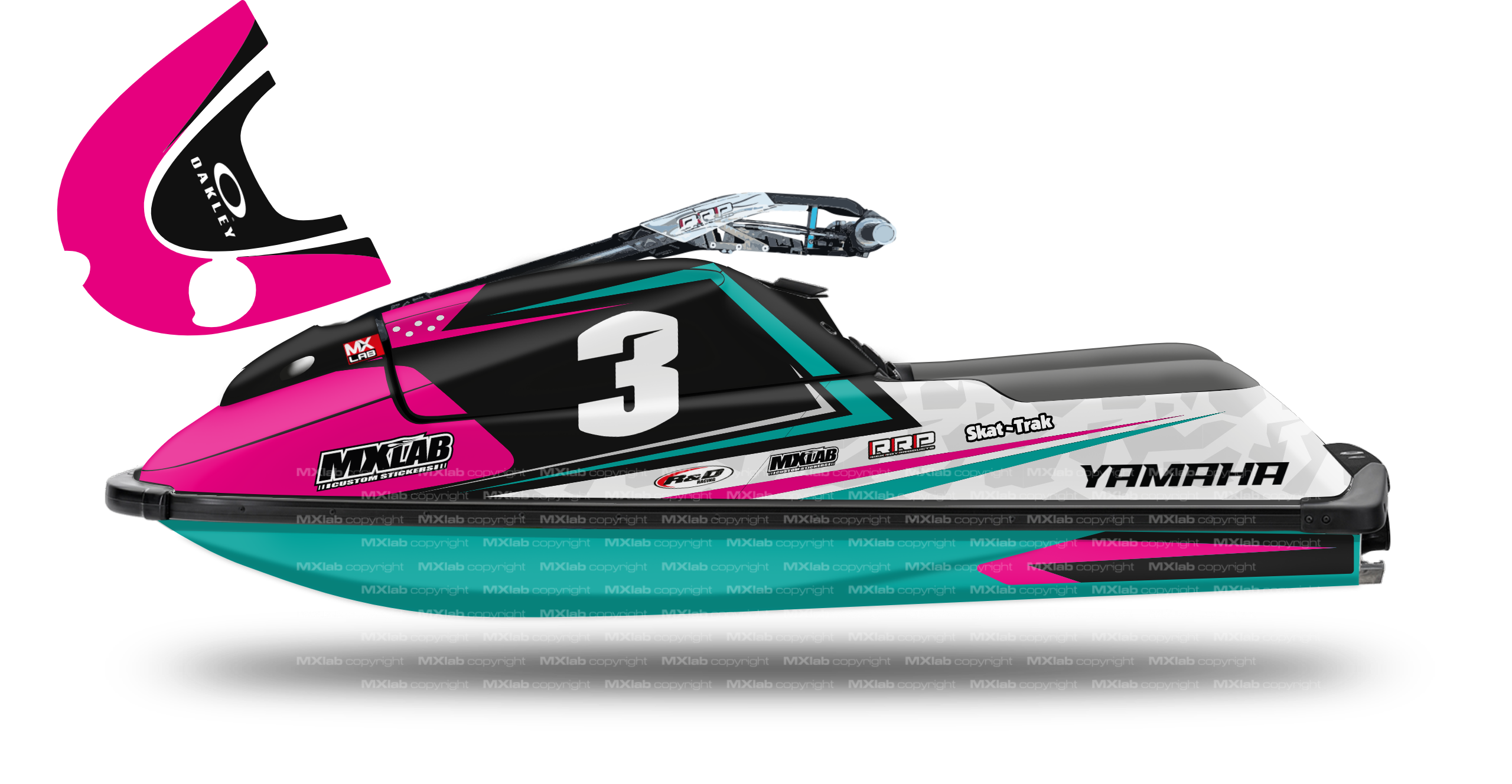 Yamaha Superjet 700 LAB3 pink graphic kit