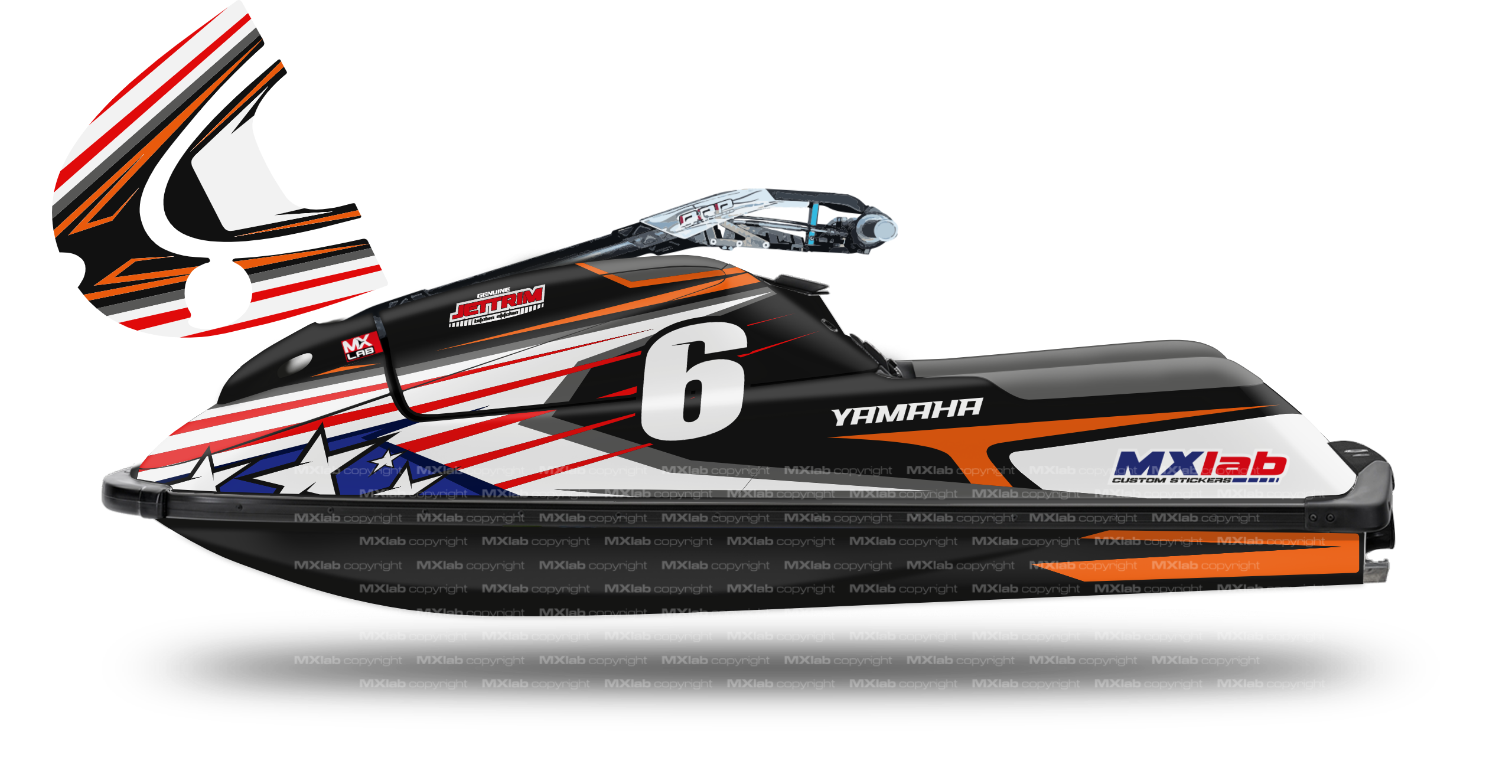 Yamaha Superjet 700 LAB6 graphic kit