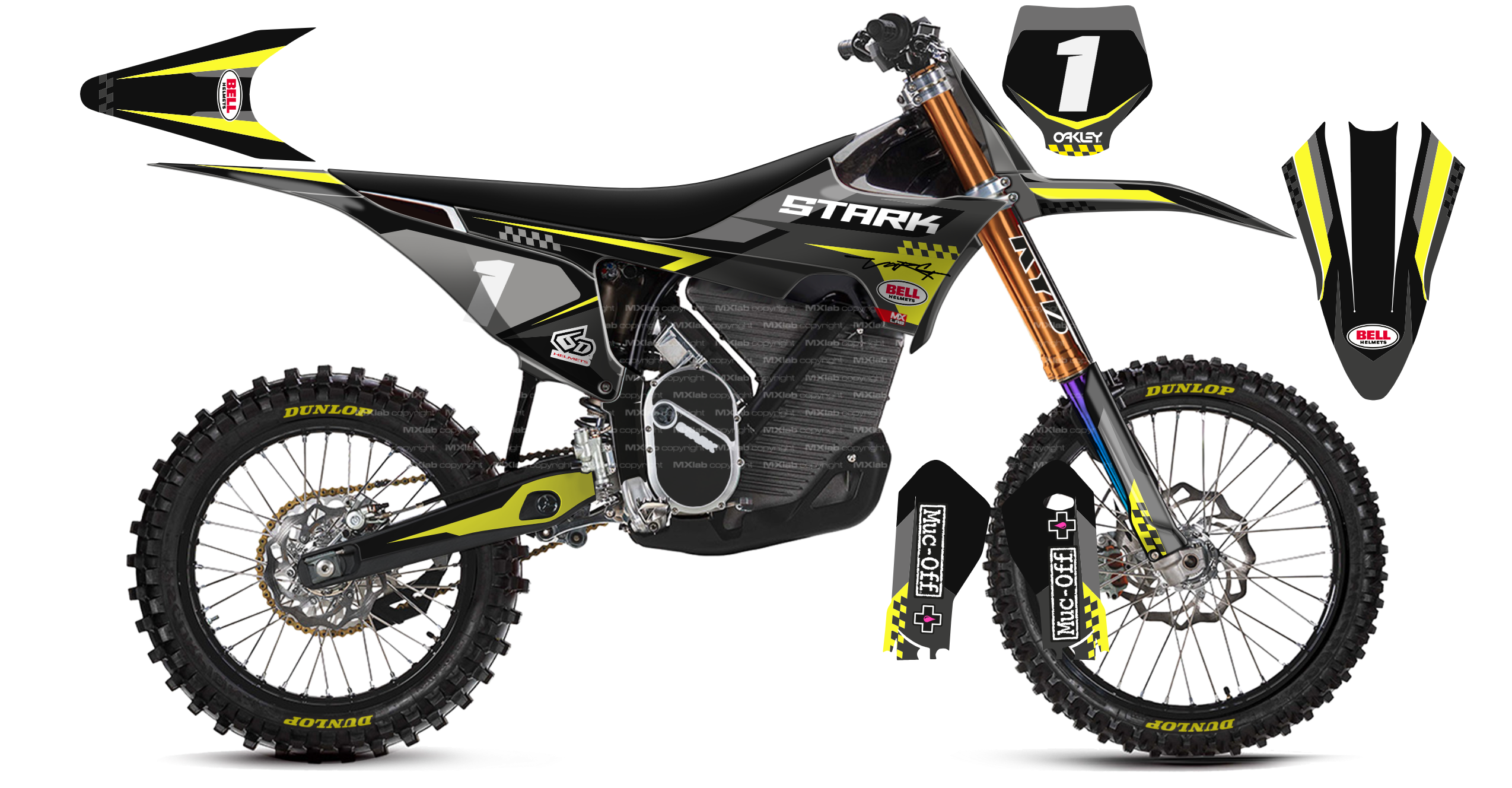 Kit déco Stark VARG LAB1 GRAY - Motocross & Enduro personnalisable