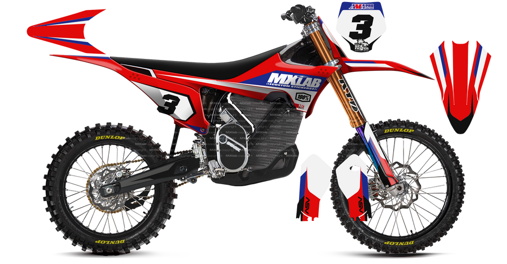 Kit déco Stark VARG LAB3 RED - Motocross & Enduro personnalisable