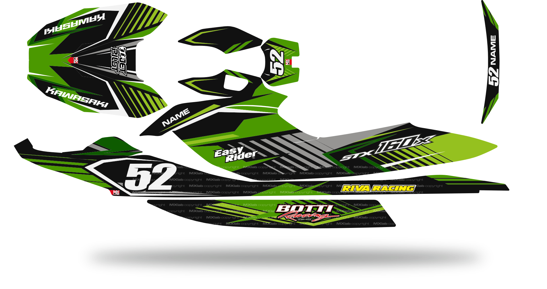 Kawasaki STX 160 LAB2 Graphic Kit - 