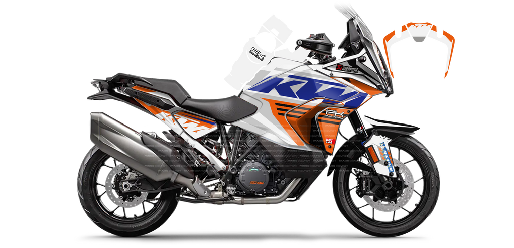 Kit déco KTM 1290 Super Adventure LAB1 GRAY - Trail personnalisable