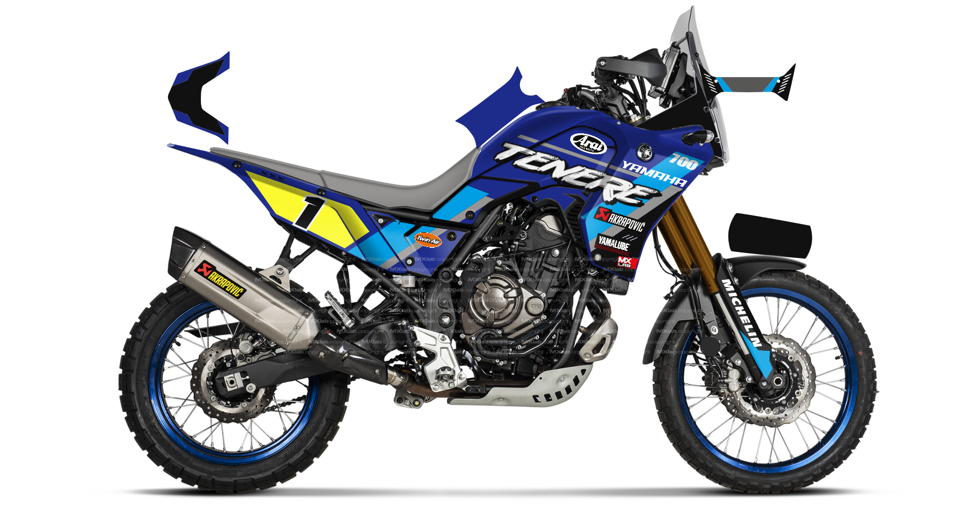 Kit déco Yamaha Ténéré 700 LAB1 - Trail personnalisable