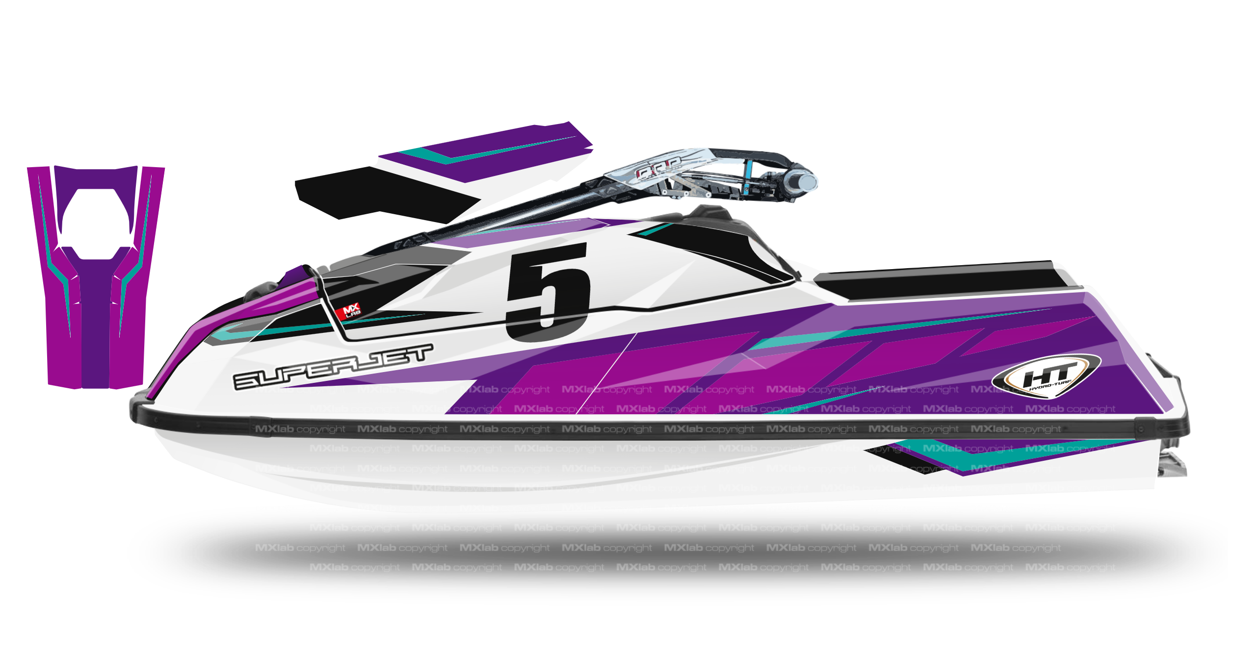 Yamaha Superjet TR1 LAB5 purple graphic kit
