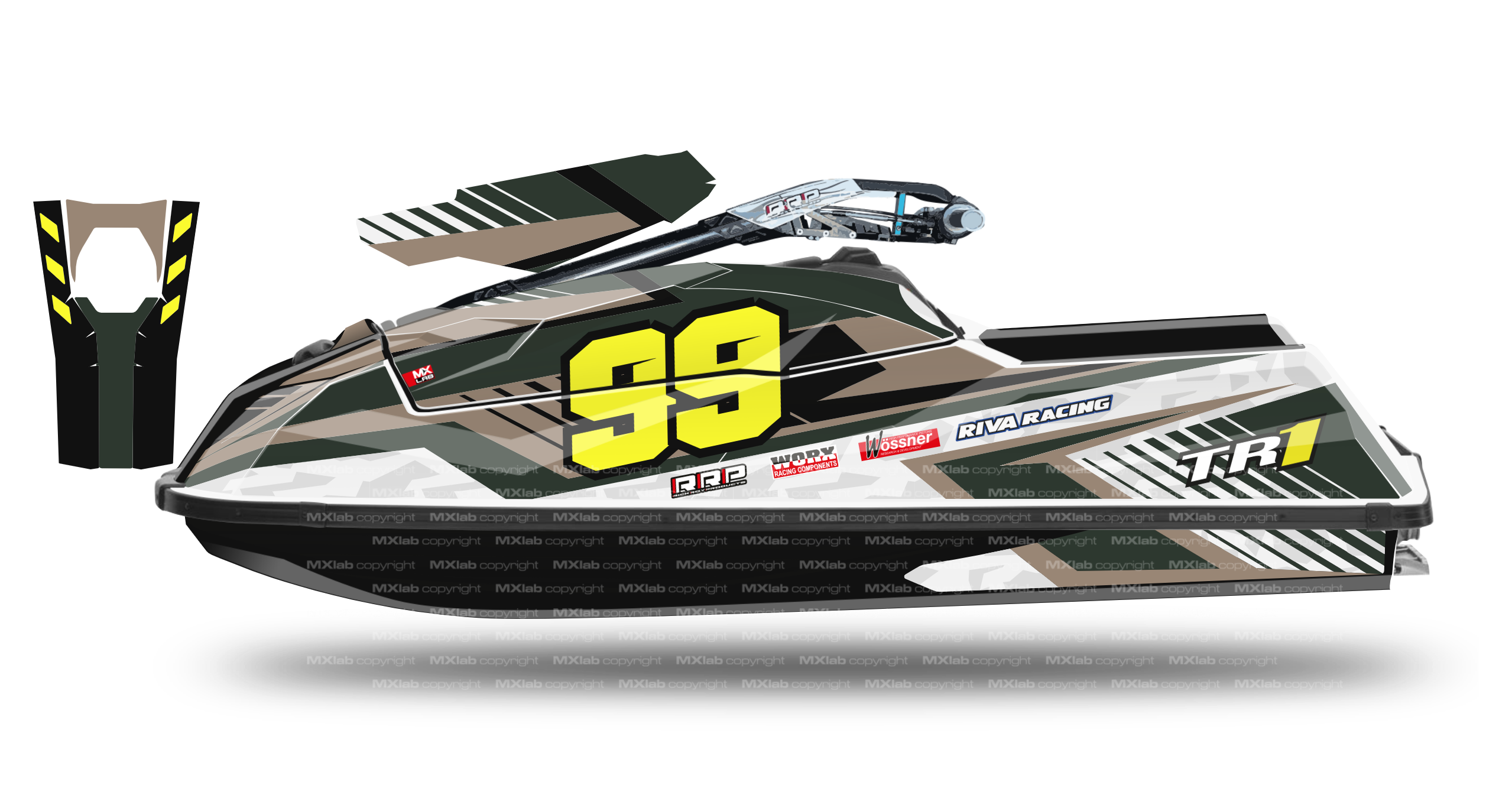 Yamaha Superjet TR1 LAB9 khaki graphic kit