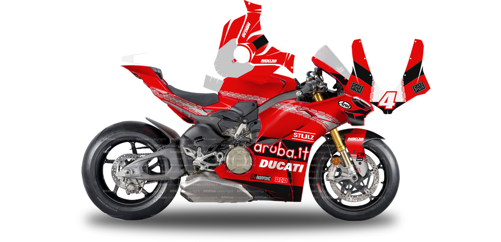 Kit déco Ducati Superbike Panigale V4 - LAB1 RED